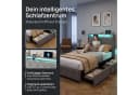 Furnishings Home Polsterbett LED Grau mit Stauraum Bild 3