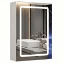Gdood Badezimmerspiegelschrank Doppeltür mit LED & Touchschalter Weiß Bild 2
