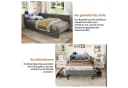 PXloue Polsterbett mit LED, Samtstoff Grau, 2 Schubladen, Ladestation Bild 4