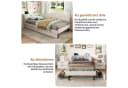 PXloue Polsterbett mit LED, Samt, Ausziehbett beige Bild 4