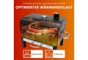 SunJas Faltbarer Holzkohlegrill mit Doppelgrillrost und Thermometer Schwarz Bild 3