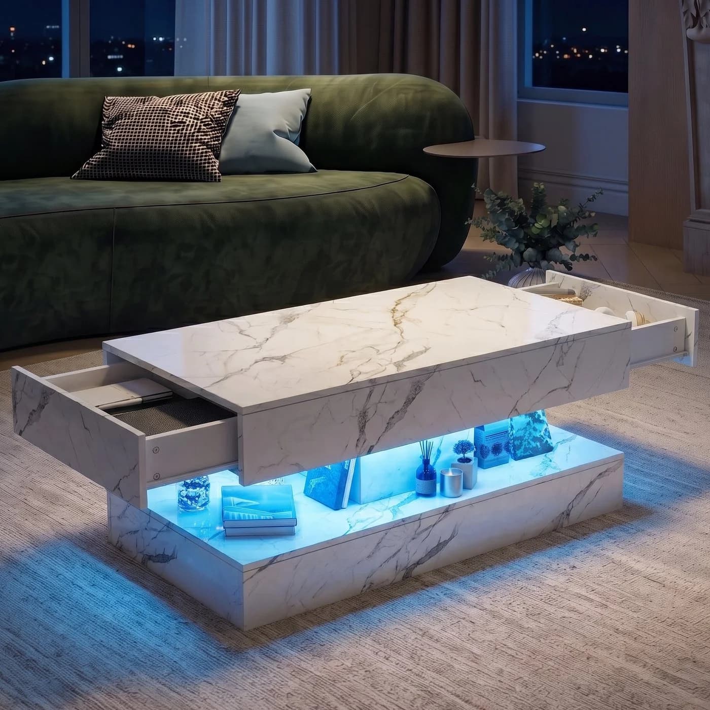 Gdood Couchtisch mit LED-Beleuchtung und Stauraum - Bild 2