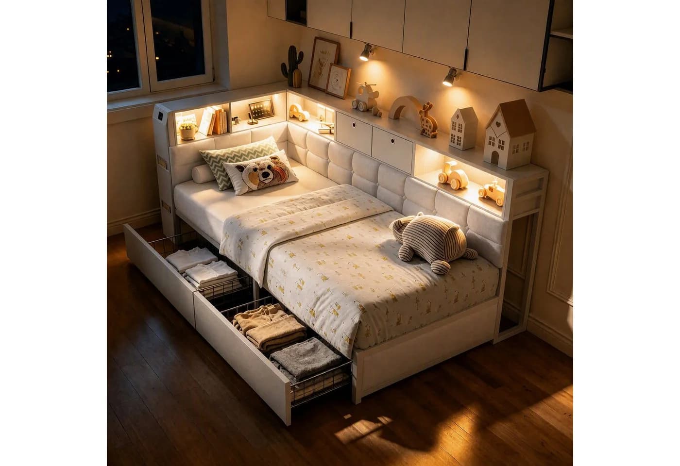 Furnishings Home Polsterbett mit LED-Beleuchtung und Stauraum - Bild 2