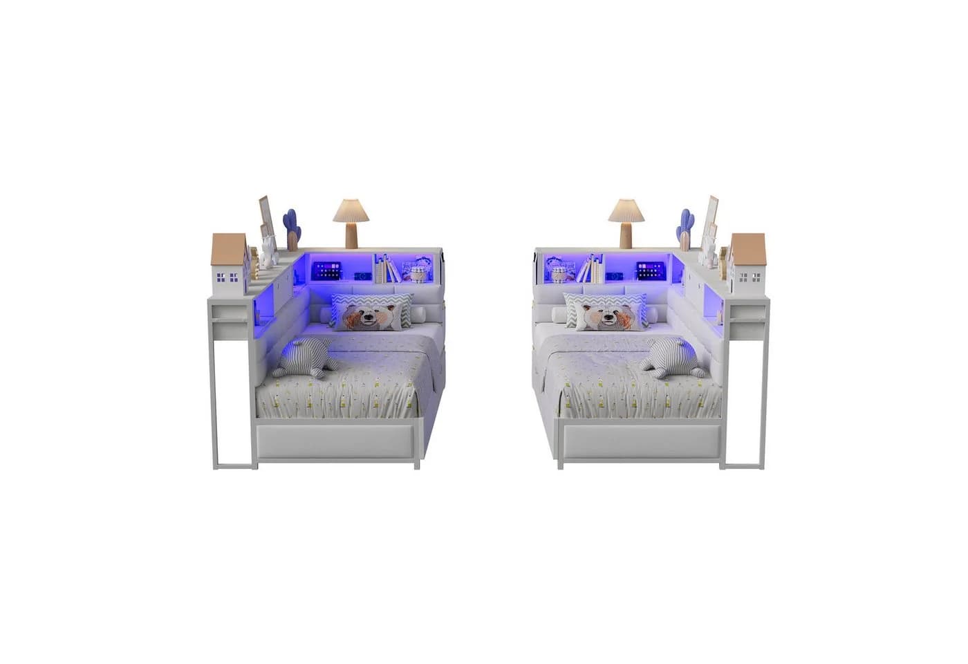 Furnishings Home Polsterbett mit LED-Beleuchtung und Stauraum - Bild 4