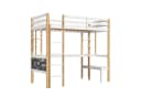 PXloue Hochbett 90x200 cm Weiß mit Stauraum-Treppe Bild 3
