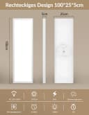 ZMH LED Deckenleuchte 100 cm mit Bewegungssensor Weiß Bild 1
