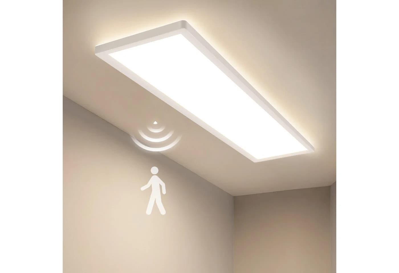 ZMH LED Deckenleuchte 100 cm mit Bewegungssensor Weiß - Bild 2