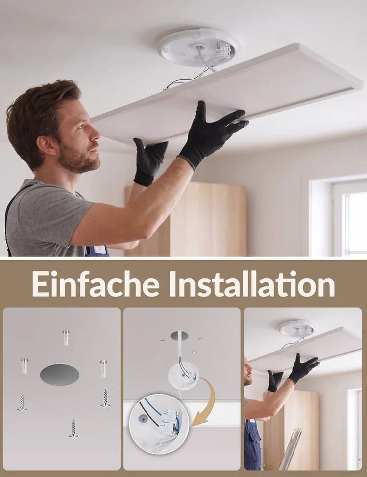 ZMH LED Deckenleuchte 100 cm mit Bewegungssensor Weiß - Bild 5
