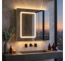 PXloue Badezimmerspiegelschrank mit LED-Beleuchtung & Touchschalter Bild 2