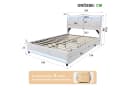 Simurq Polsterbett 160x200cm LED USB Stauraum Samt Grau Beige Bild 4
