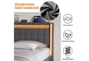 PXloue Polsterbett mit LED & Bettkasten Grau Leinen Bild 3