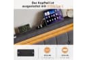 PXloue Polsterbett mit LED & Bettkasten Grau Leinen Bild 4