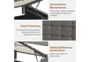 PXloue Polsterbett mit LED & Bettkasten Grau Leinen Bild 5