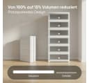PXloue Schuhschrank Weiß Klappbar 6 Fächer Kunststoff Bild 5