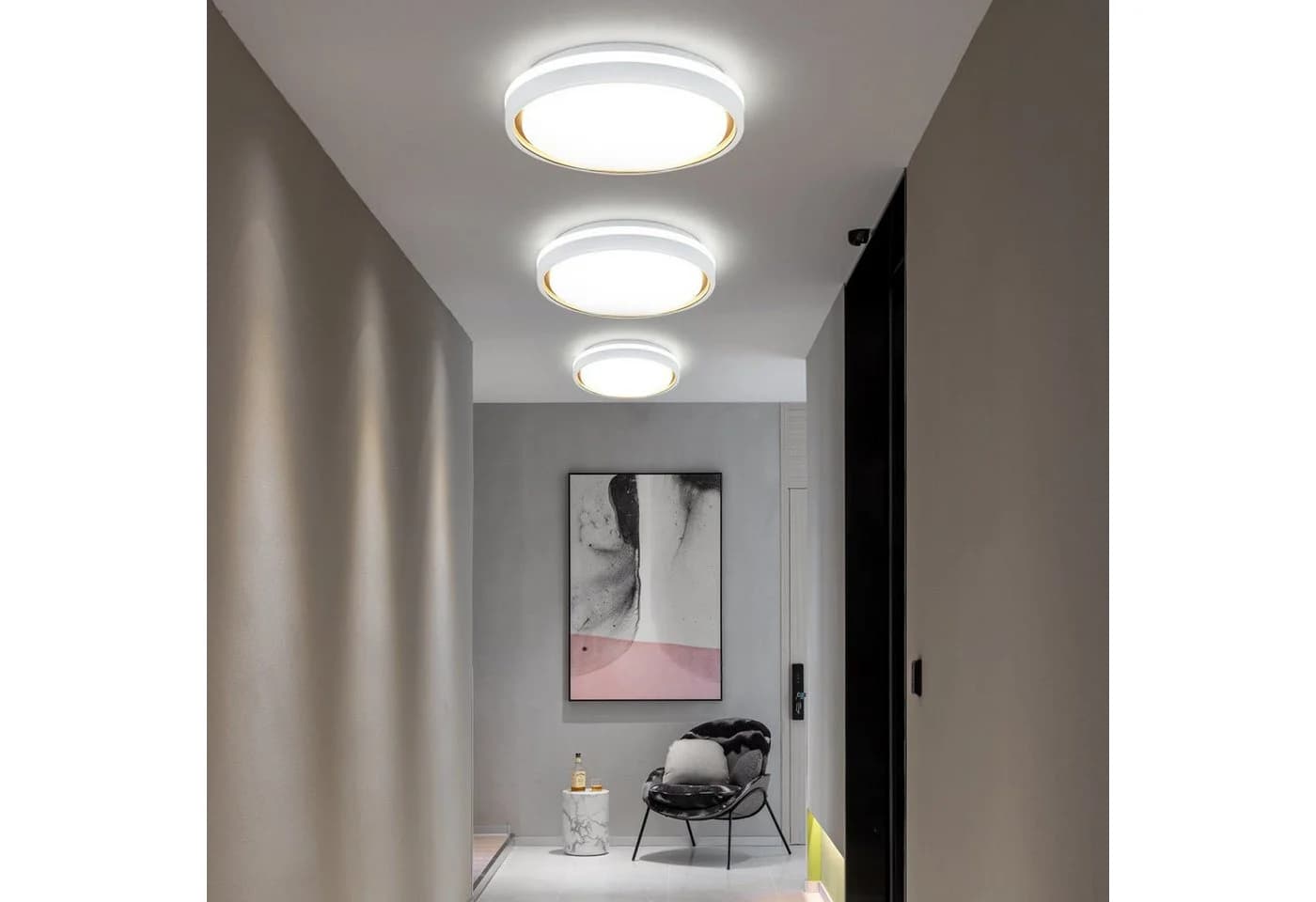ZMH LED Deckenleuchte Weiß Rund Dimmbar mit Fernbedienung - Bild 5