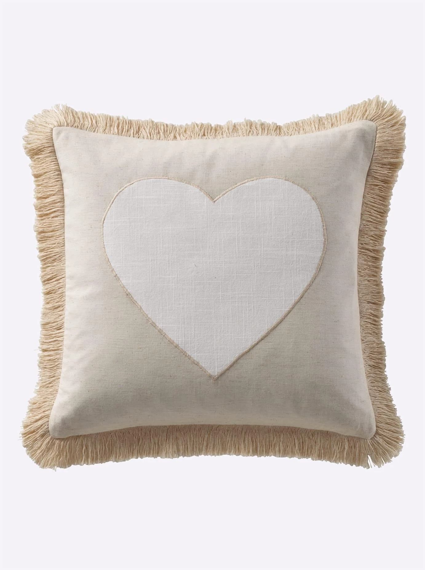 Kissenhülle HEINE HOME Herz-Motiv Baumwolle 40 cm