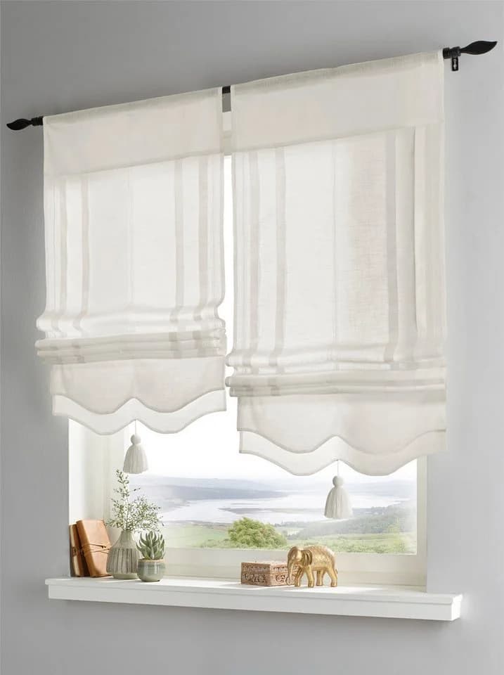 Raffrollo HEINE HOME Gr. 1 Blickdicht Leinen-Optik - Bild 4