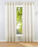 LeGer Home Gardine Jada Weiß Bio-Baumwolle Schlaufen blickdicht Bild 2