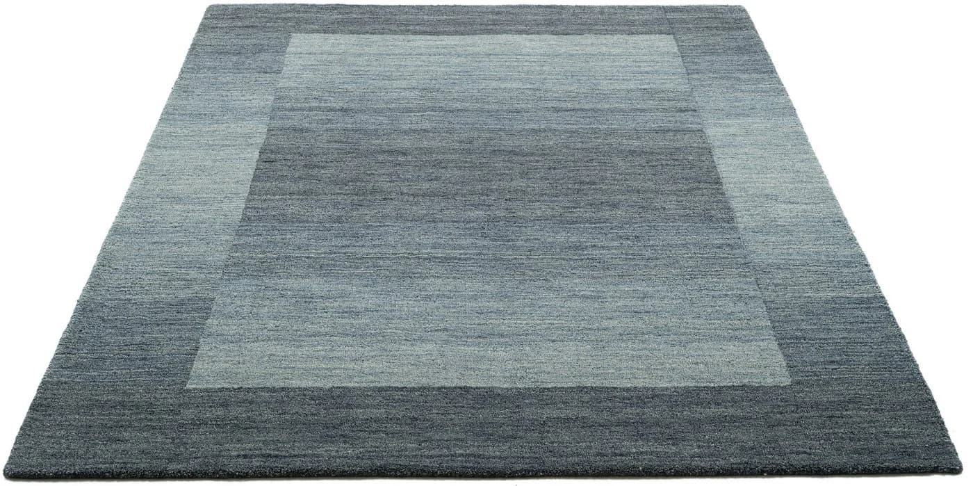 THEKO Gabbeh Super Wollteppich Handgewebt Grau Blau - Bild 4