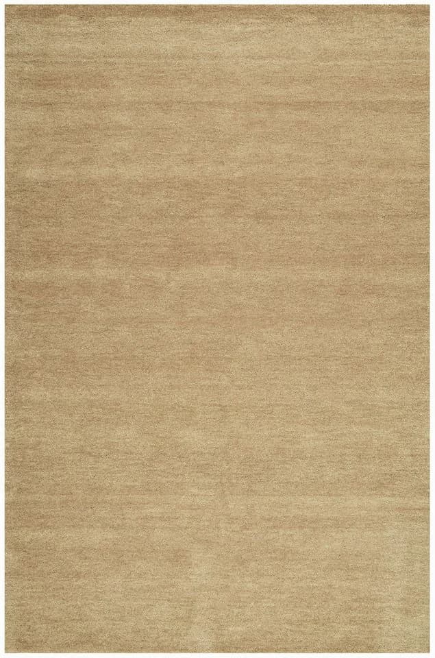 THEKO Gabbeh Wollteppich Beige Handgefertigt Meliert