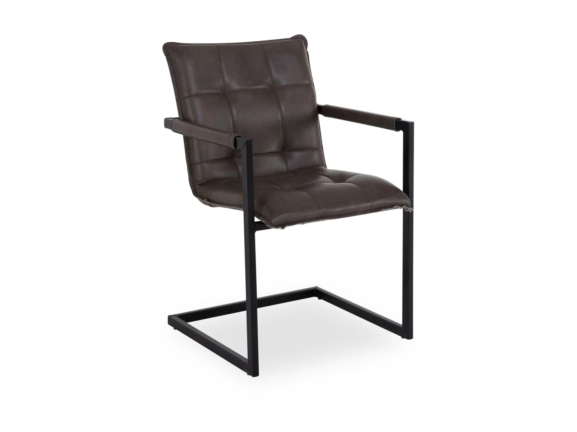 VALMONDO Freischwinger PALLIA1 Schwarz Leder