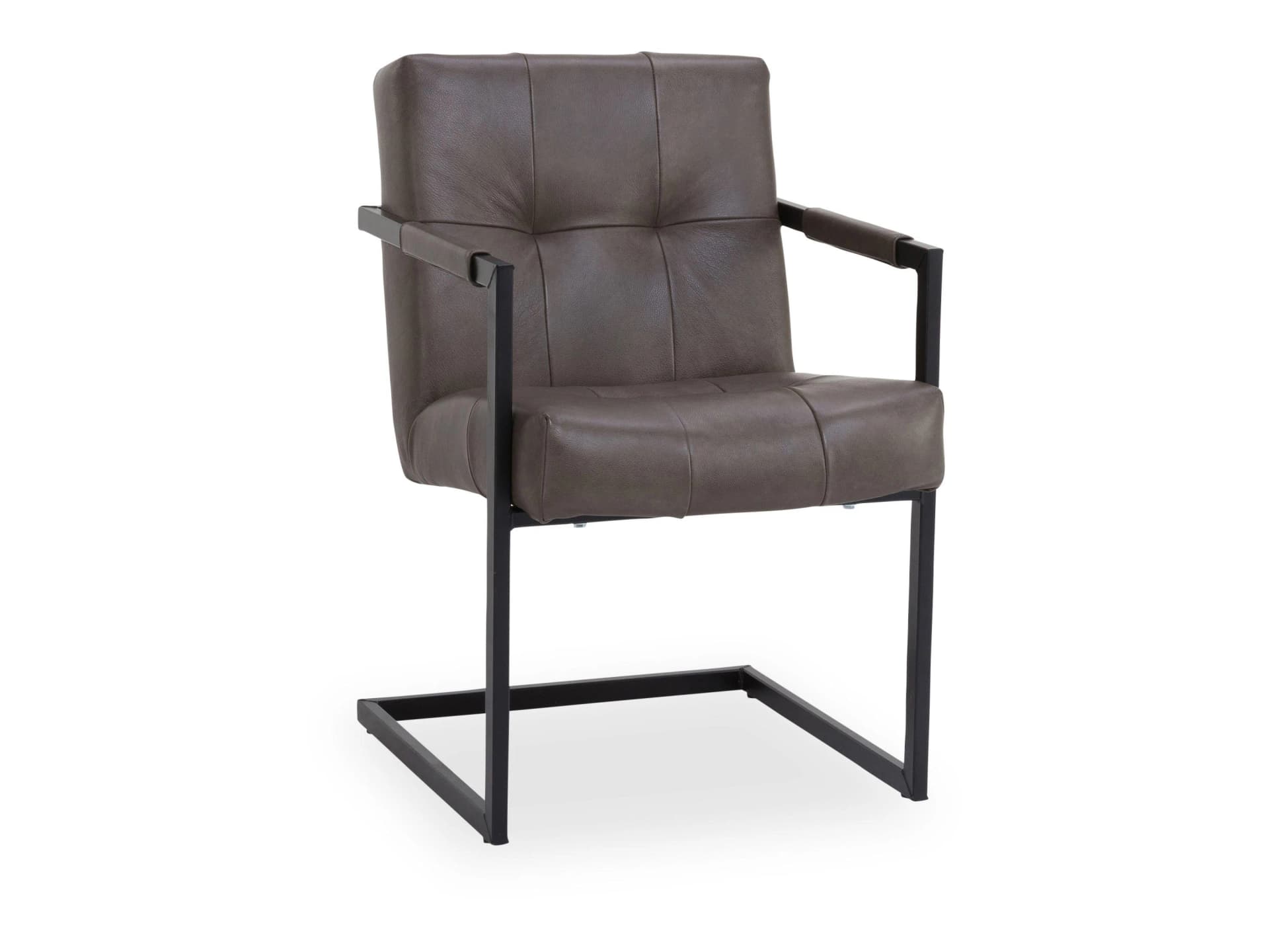 Freischwinger Rolf Weber FRECHEN 3 Leder Schwarz