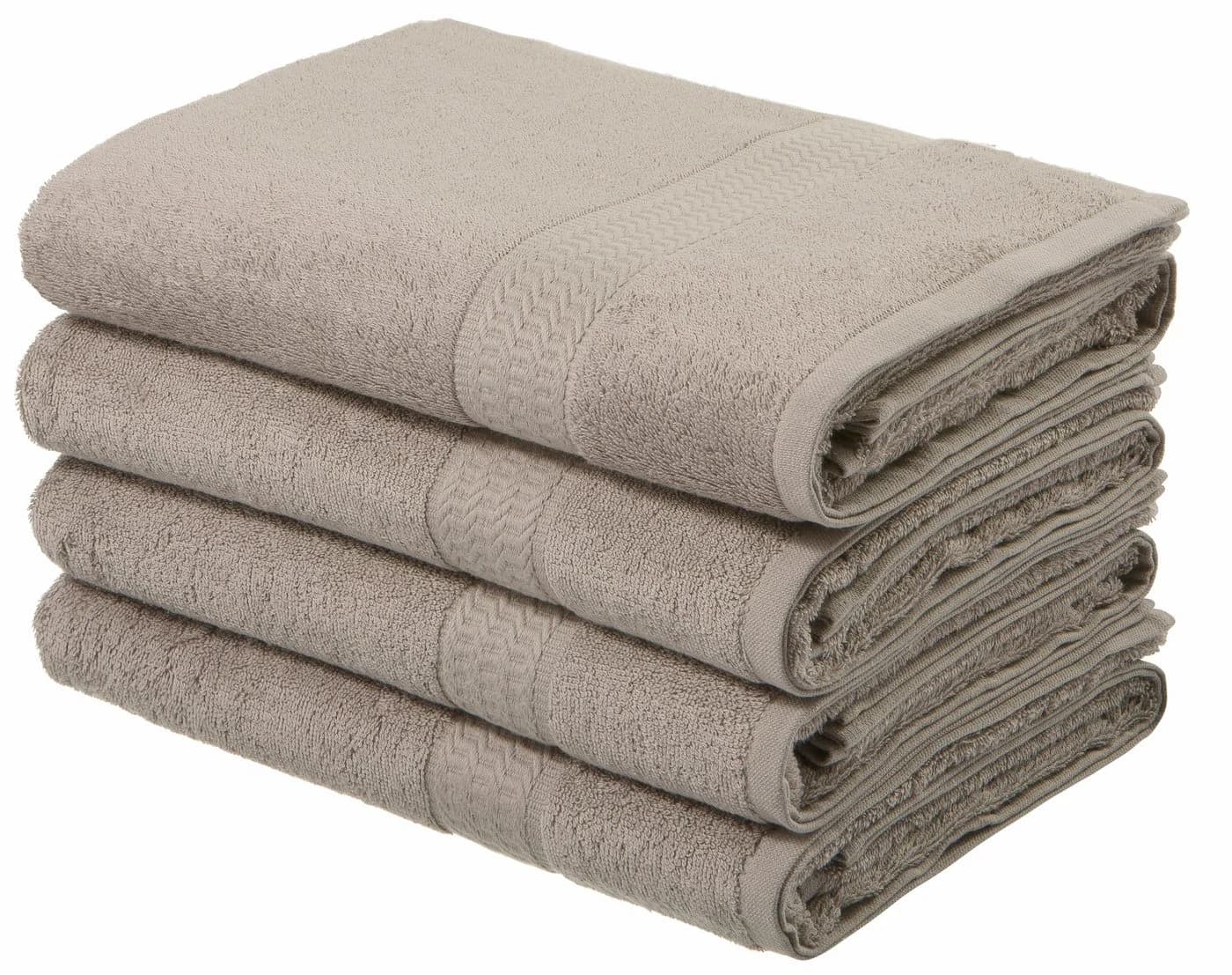 OTTO HOME Duschtuch-Set Juna 4-tlg. Grau Taupe Baumwolle - Bild 2