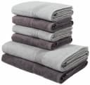 OTTO home Handtuch Set Anna 6-tlg. Grau Walkfrottee Bild 2