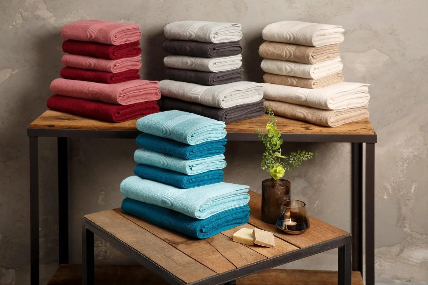 OTTO home Handtuch Set Anna 6-tlg. Grau Walkfrottee - Bild 5