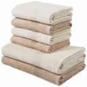 OTTO home Handtuch Set Anna 6-tlg. Beige/Braun Walkfrottee Bild 2