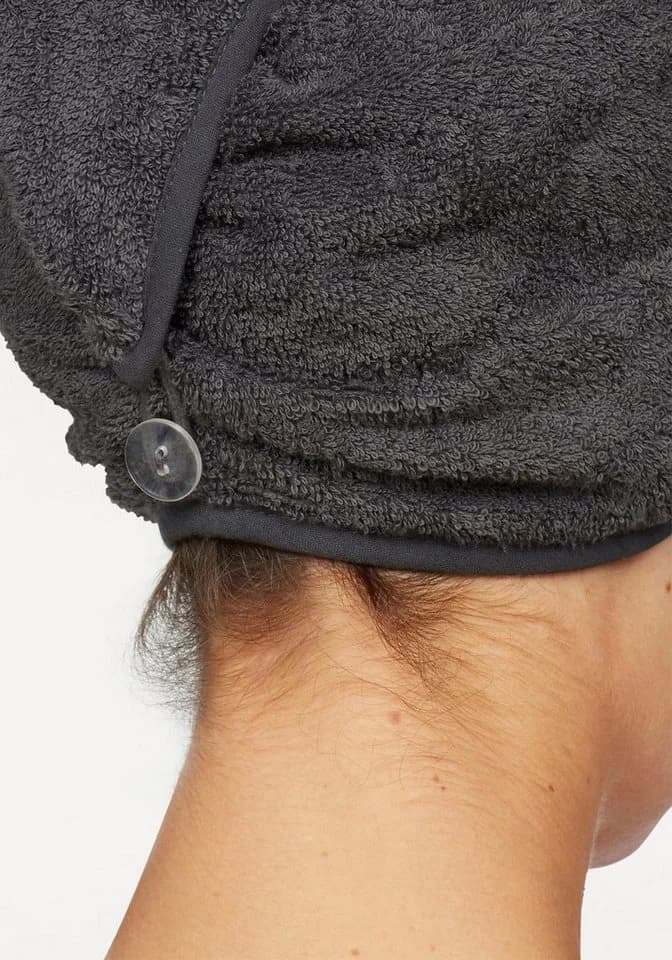 OTTO home Turban-Handtuch Juna Set 2-tlg. Anthrazit 100% Baumwolle - Bild 3