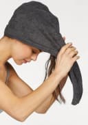 OTTO home Turban-Handtuch Juna Set 2-tlg. Anthrazit 100% Baumwolle Bild 4