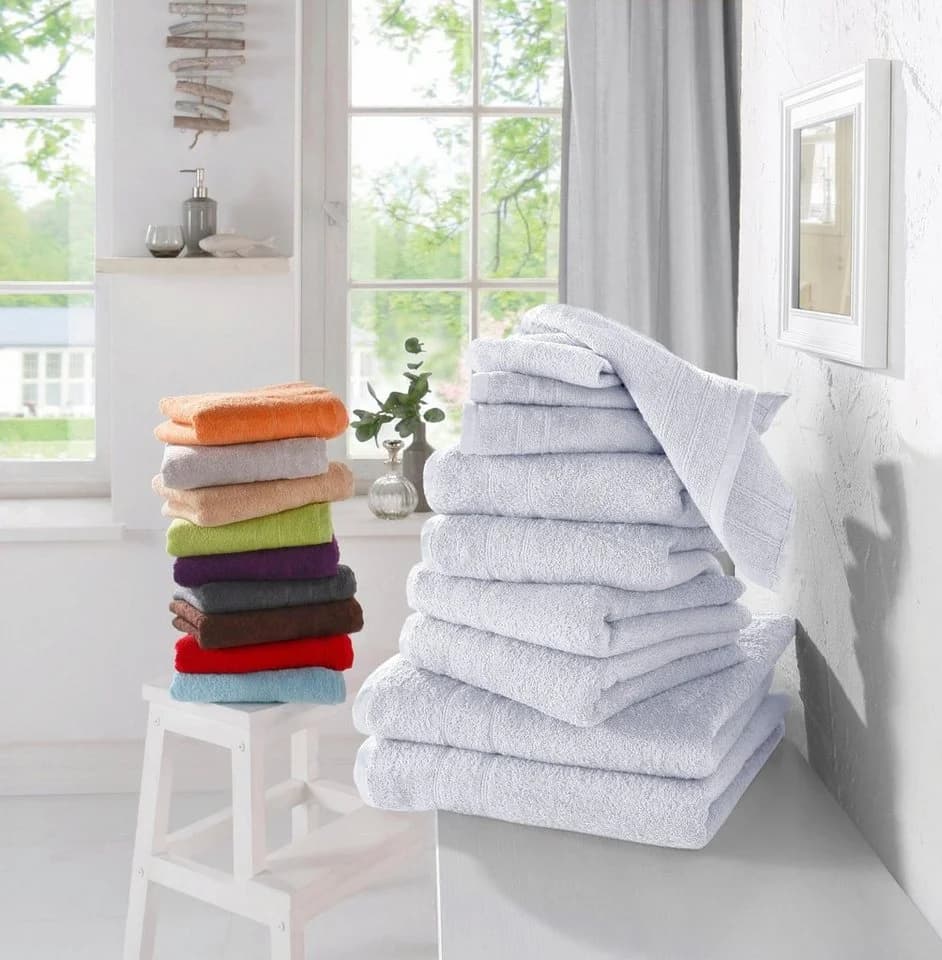 OTTO HOME Handtuch Set Inga 10-tlg. Weiß Baumwolle