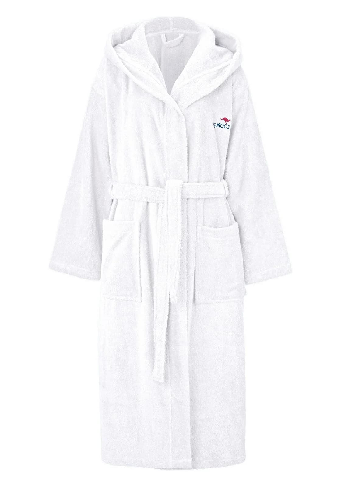 KANGAROOS Unisex-Bademantel Cassidy weiß Walkfrottee