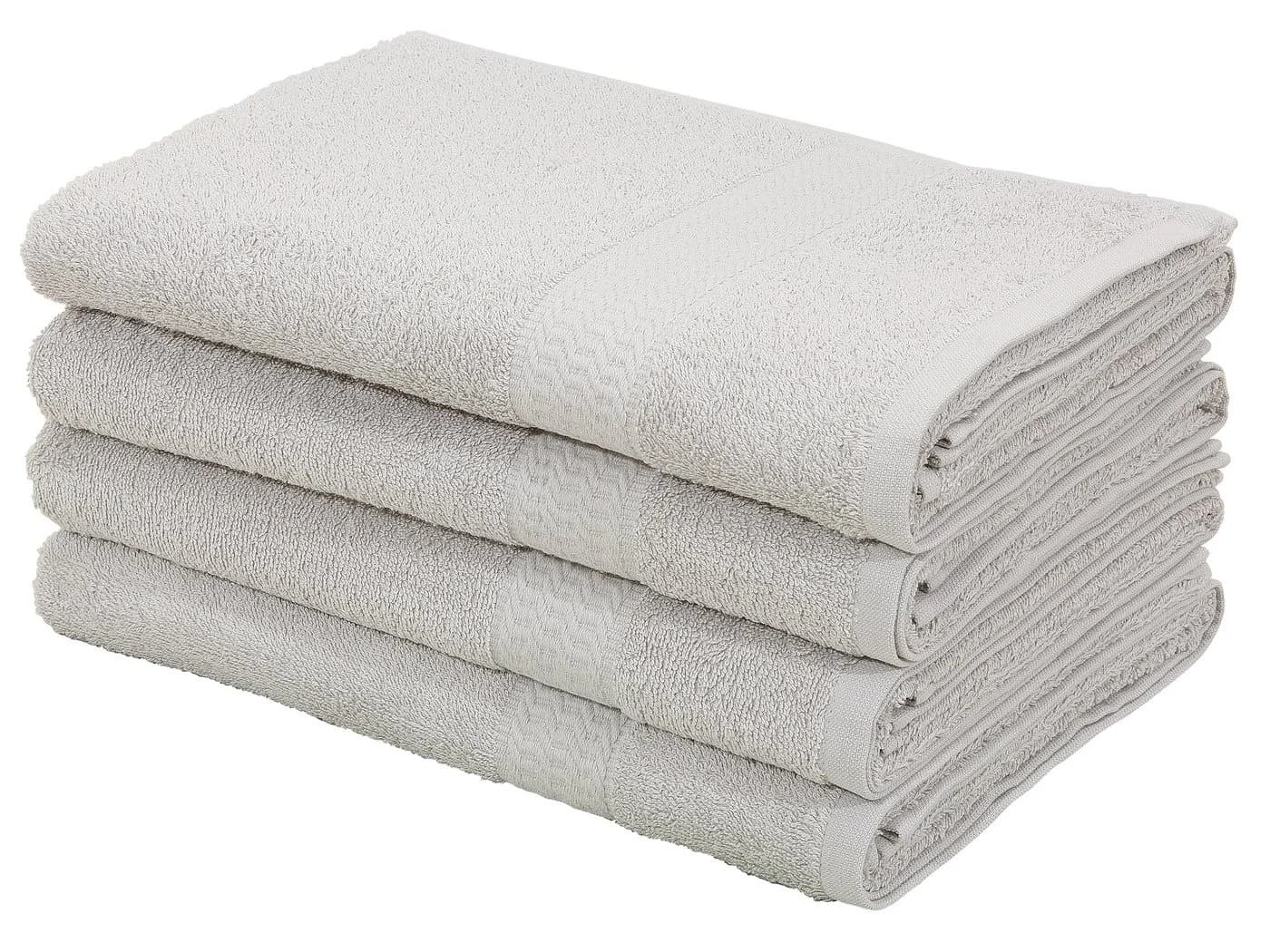 OTTO HOME Duschtuch-Set Juna 4-tlg. Hellgrau Baumwolle - Bild 2