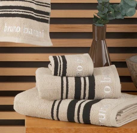 Bruno Banani Handtuch Set Daniel Creme 5-tlg. Walkfrottee