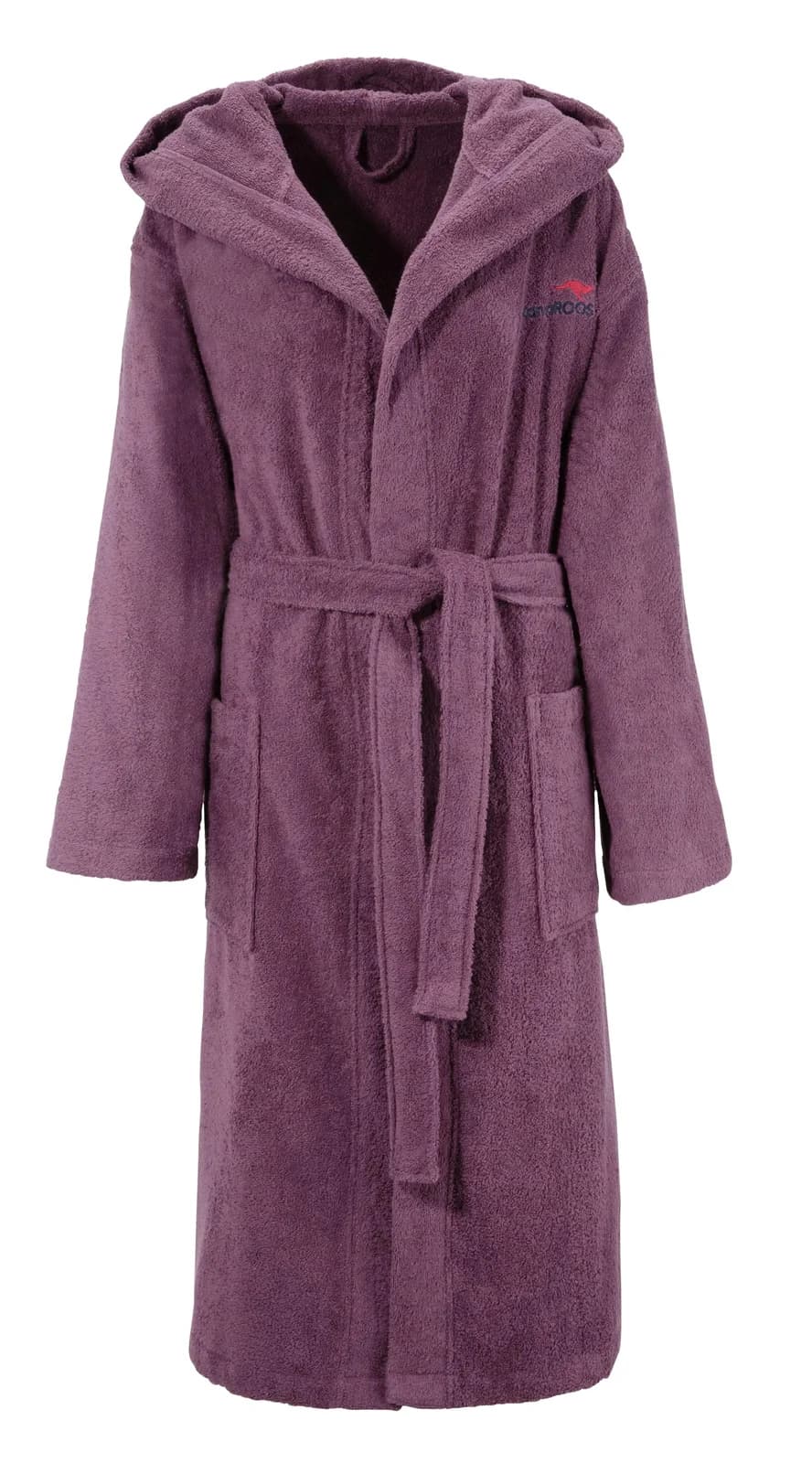 Unisex-Bademantel KANGAROOS Cassidy Lila 100% Baumwolle Walkfrottee