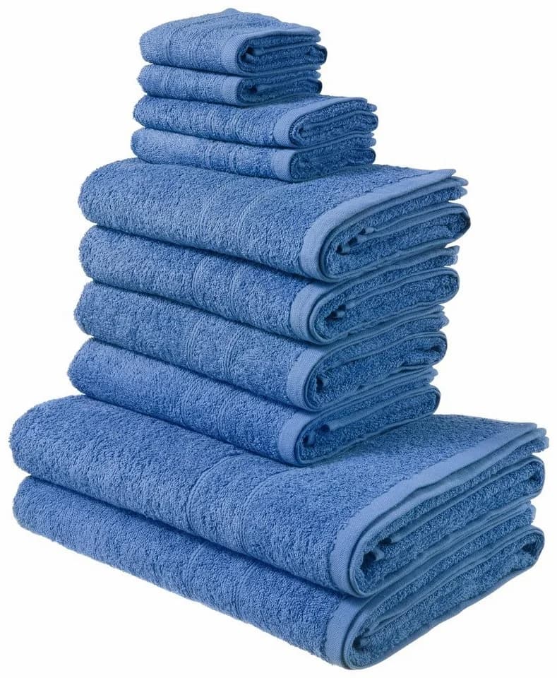 OTTO HOME Handtuch Set Inga 10-tlg. Blau 100% Baumwolle - Bild 2