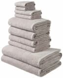 OTTO HOME Handtuch Set Inga 10-tlg. Hellgrau 100% Baumwolle mit Bordüre Bild 2