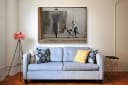 Leinwando Leinwandbild Banksy Street Art Frau Dusche Bild 1