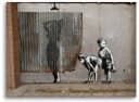 Leinwando Leinwandbild Banksy Street Art Frau Dusche Bild 3