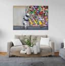 Leinwando Leinwandbild Banksy Graffiti Urban Modern Bild 1