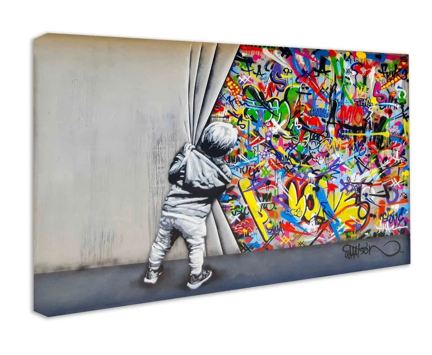 Leinwando Leinwandbild Banksy Graffiti Urban Modern - Bild 3