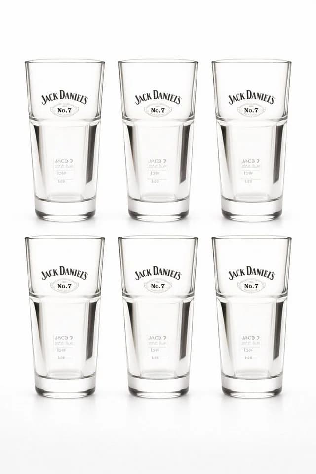 Jack Daniel's Longdrink Gläser-Set 6er mit Logo & Eichung - Bild 2
