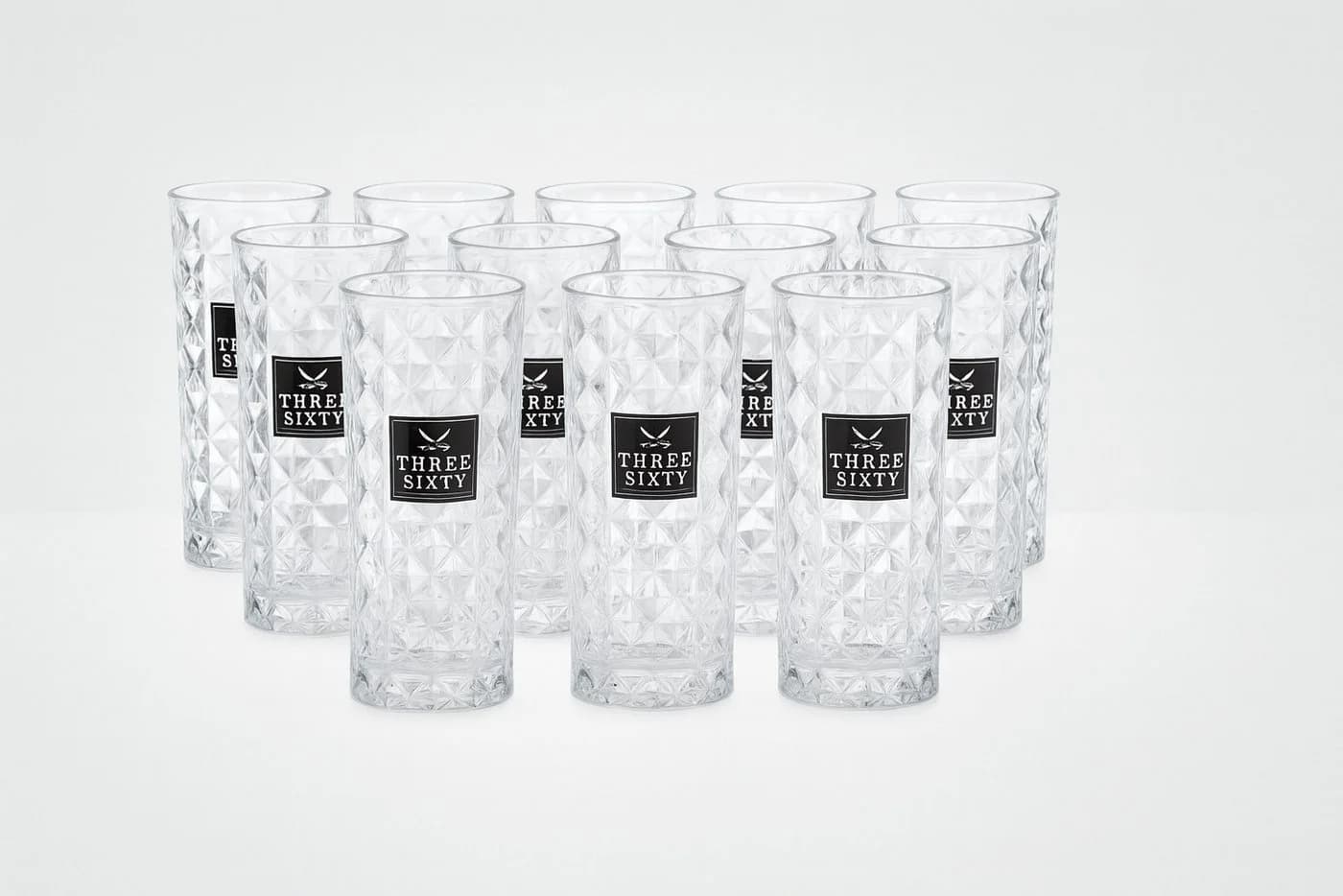Mixcompany Three Sixty Vodka Longdrinkgläser 12er Set eckig 0,3l Glas - Bild 2