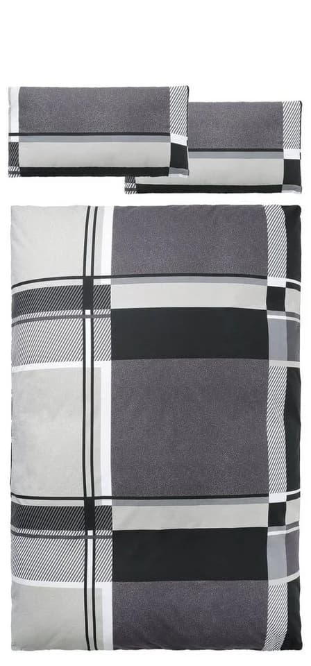 OTTO HOME Bettwäsche Set Grau Kariert 100% Baumwolle