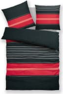 Moderne Bettwäsche Rot Streifen-Design Bild 1