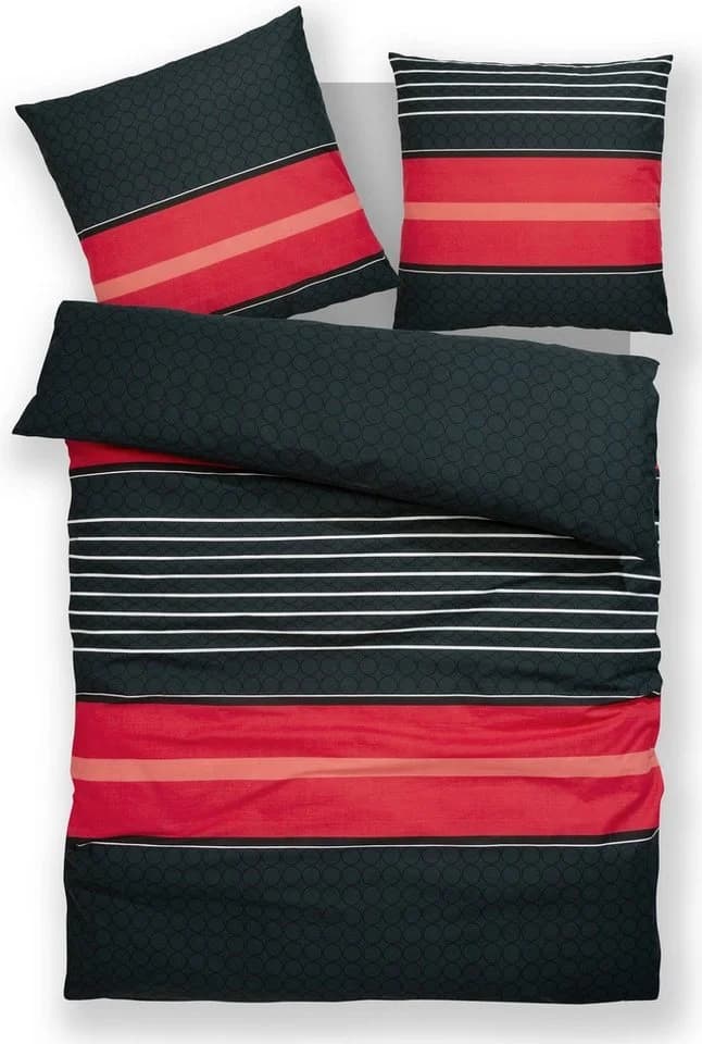 Moderne Bettwäsche Rot Streifen-Design