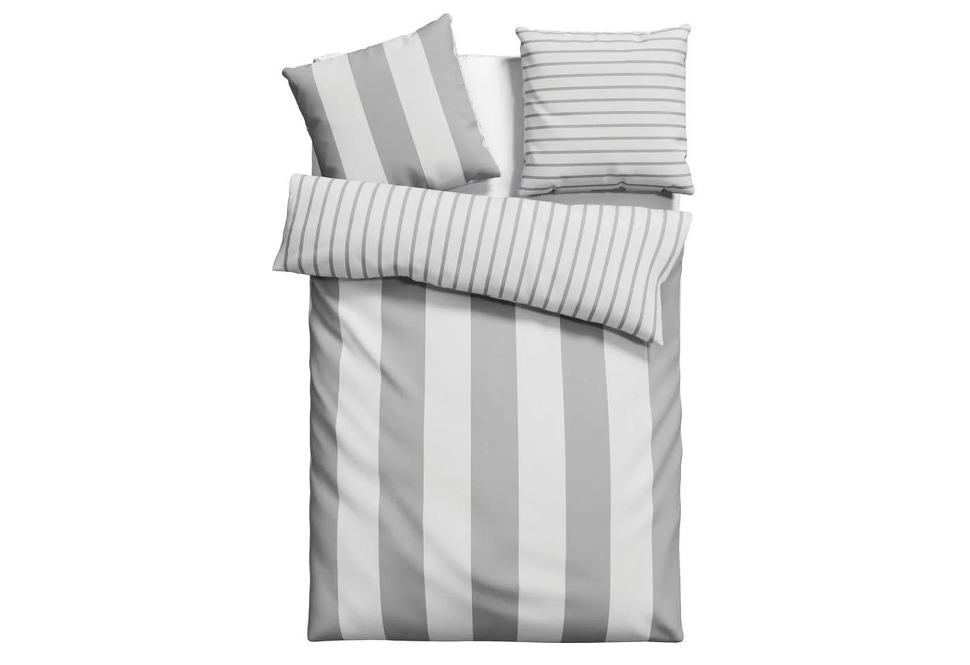 OTTO HOME Bettwäsche Sari Grau Wendebettwäsche 3-tlg. Flanell