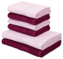 OTTO home Handtuch Set Anna 6-tlg. Rosa/Violett Walkfrottee Bild 2